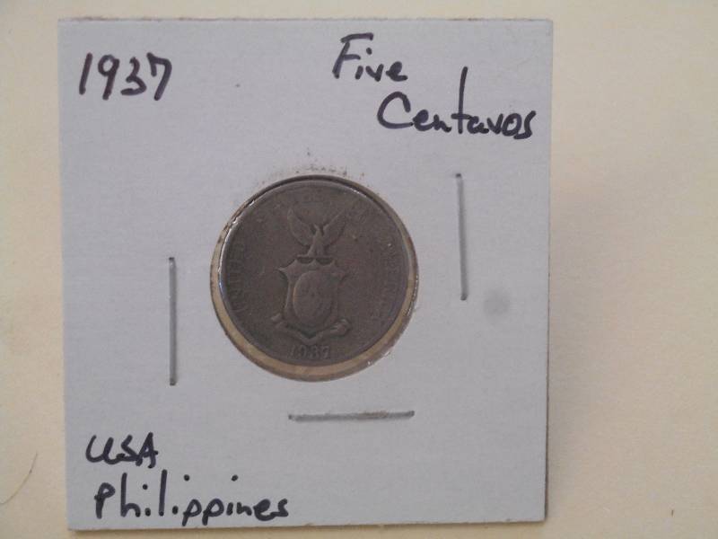 1937 - USA Philippines - Five Centa...