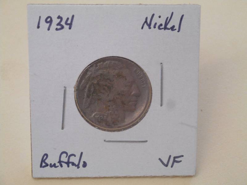 1934 - Buffalo Head Nickel - Very F...