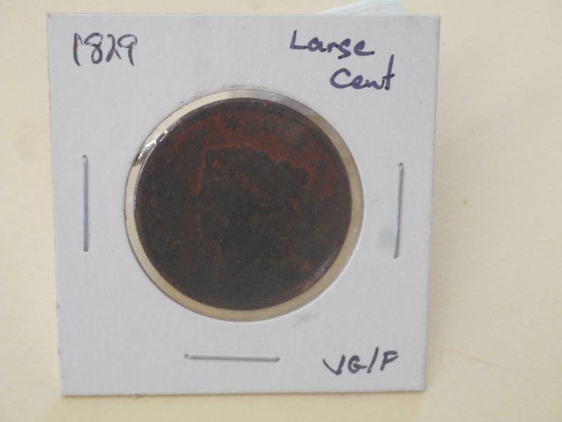 1829 - Large Cent - VGFine Grade -...