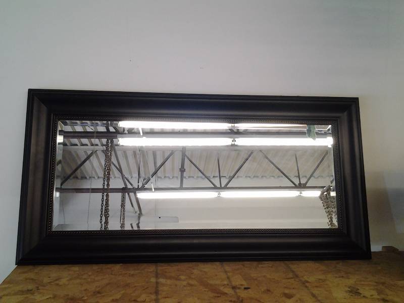 Framed Bronze Beaded Wall Mirror 21x43