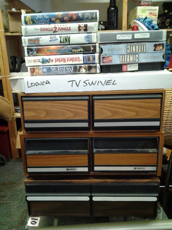 Large Lot Of Videos (VHS) & Organizers