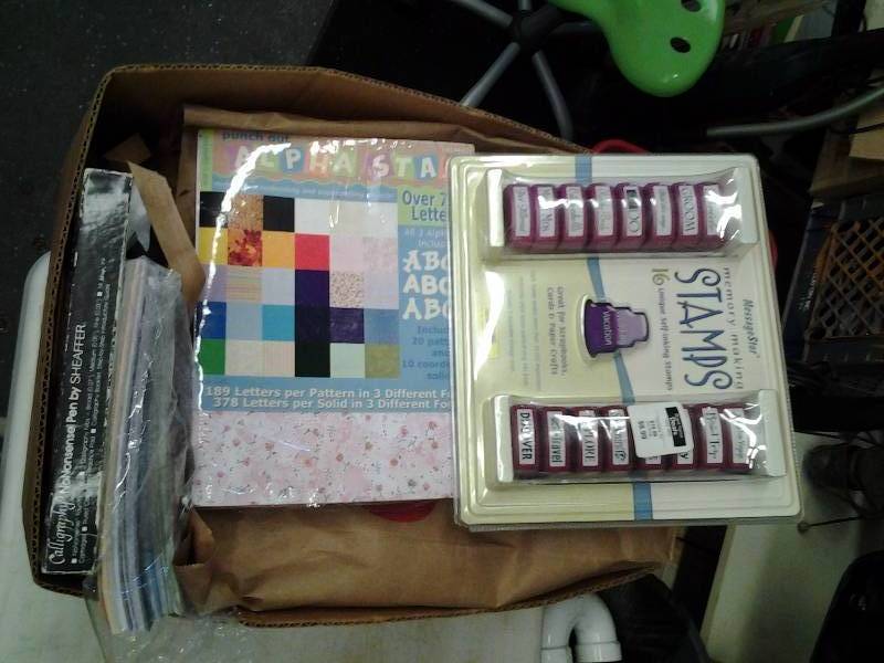 Box Of Paper Crafting, Stamping, Scrap Booking
