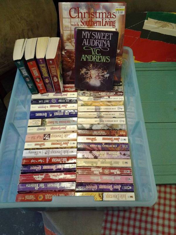 Tote Bin Full Of Books- V.C. Andrews, Jude DeVeraux