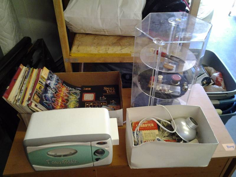 Acrylic Display No Key 18 Inches, Easy Bake Oven, Vintage Kitchen Utensils, Craft-Sewing Idea Books