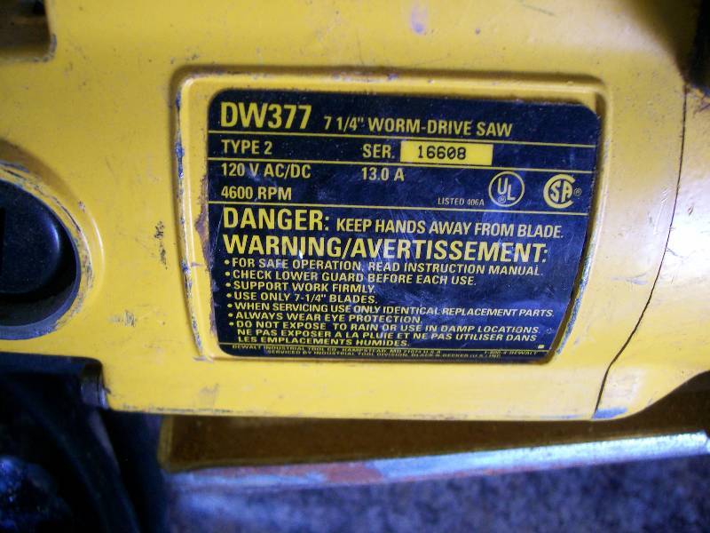 lot 64 image: circular saw