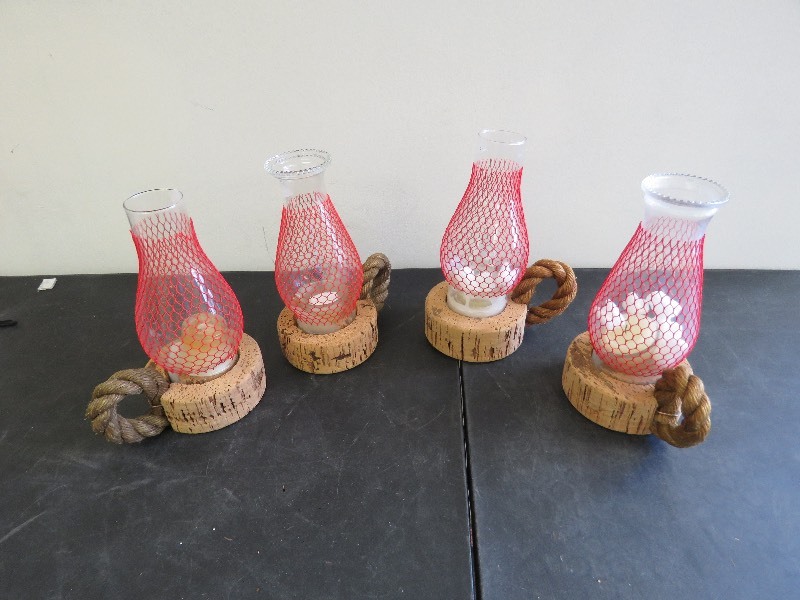 lot 297 image: Four Hurricane Lamp Candles