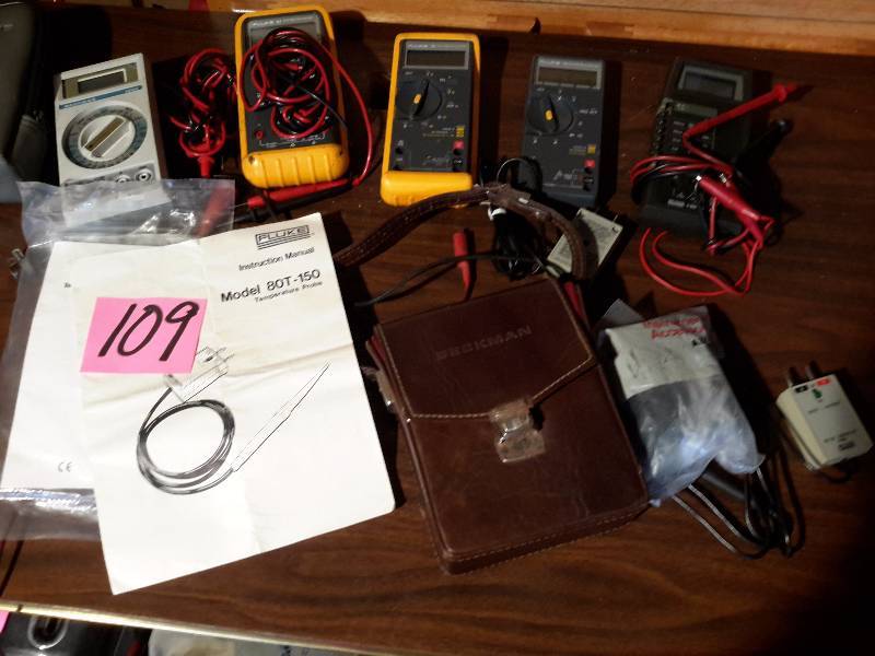 lot 109 image: Lot of meters and other electronic items as pictured.. See closeups
