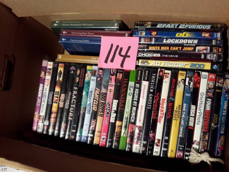 lot 114 image: Misc. DVDs as pictured.. Look at the closeups.