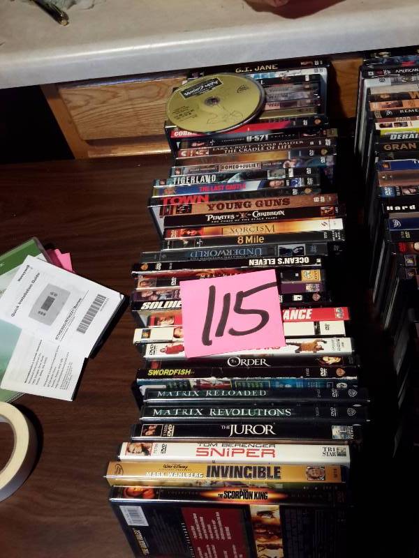 lot 115 image: Misc. DVDs as pictured.. Look at the closeups.