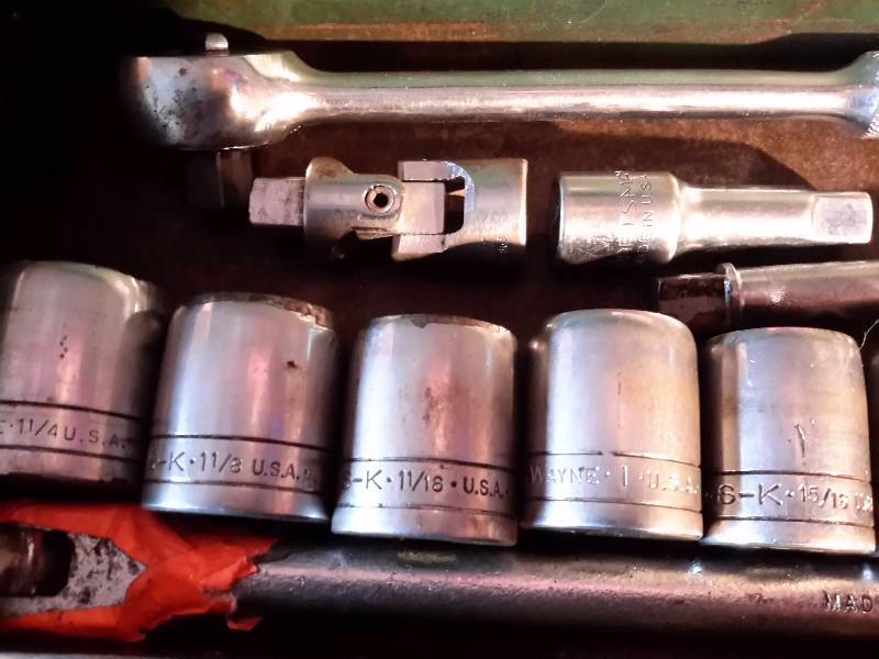 lot 30N image: Set of Standard Sockets and ratches.. Set looks complete.. Wayne made in USA