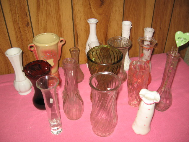 Large collection of vases