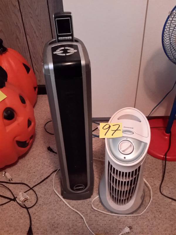 lot 97 image: Lasko and Honeywell Air cleaners.  Both tested and work