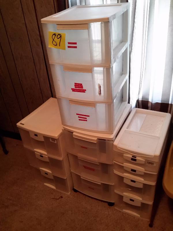 lot 89 image: Plastic Drawers as shown.