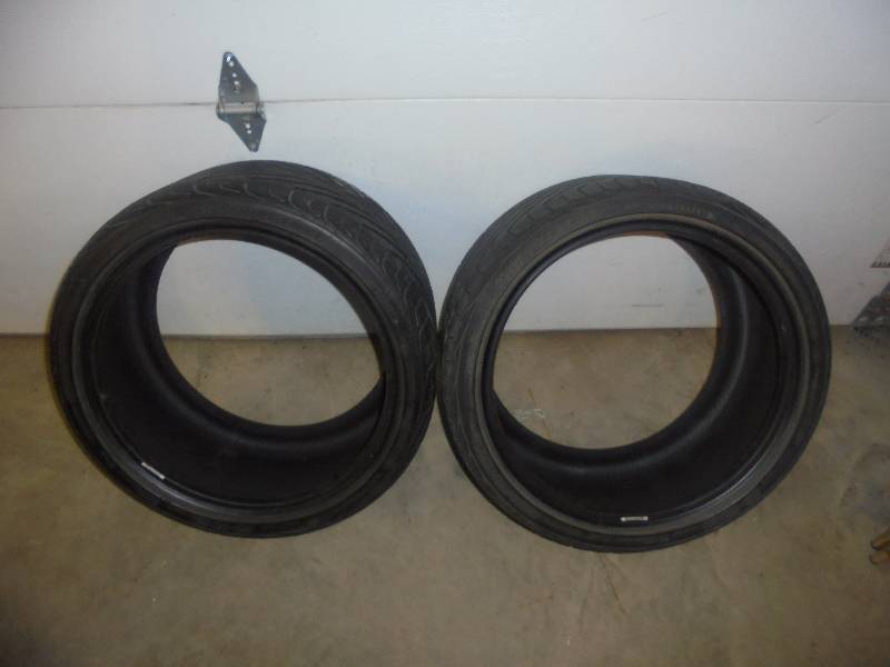 Pair - Bridgestone S-02 Tires, 285-30ZR18, LOW MILES ON TIRES