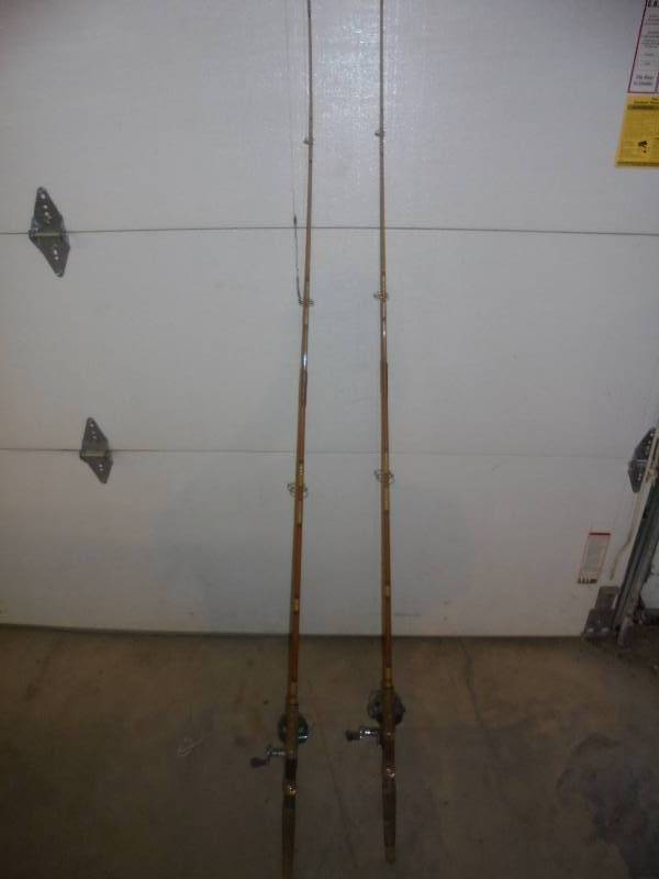 Pair - Heddon Golden Mark 50 #7646 6 9 Vari Power Action, Nice Rods with Reals
