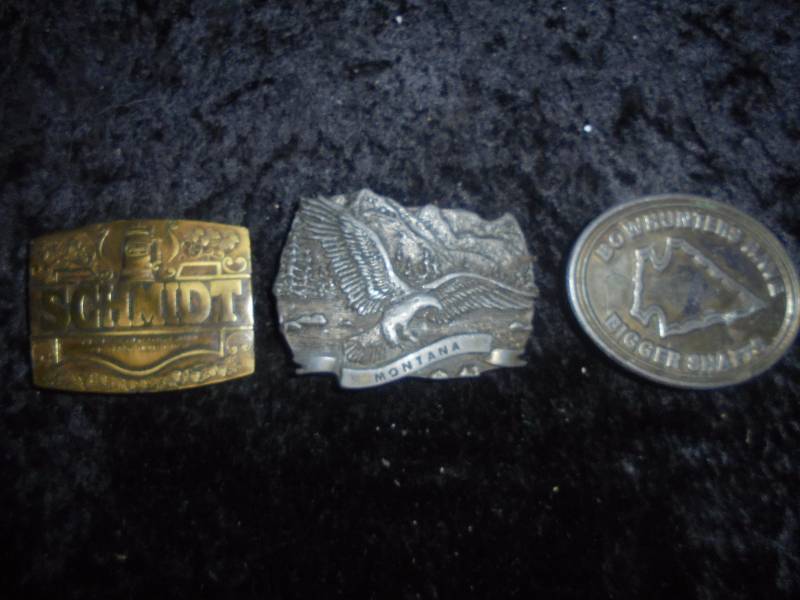 Lot - Belt Buckles ,1977 Schmidt, Montana, etc