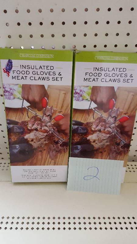 lot 2 image: Lot of 2 Insulated Gloves & Meat Claws Set