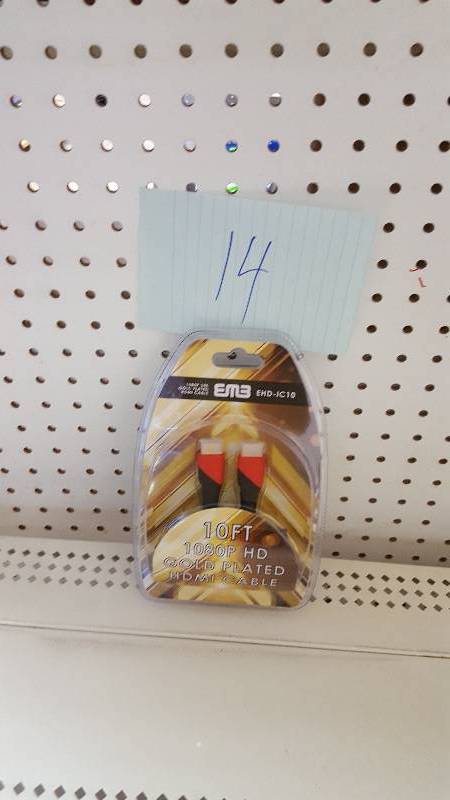 lot 14 image: EM3 10 FT 1080 HD Gold Plate HDMI Cable