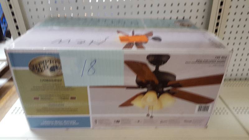 lot 18 image: Lyndhurst Indoor 52 in Ceiling Fan New