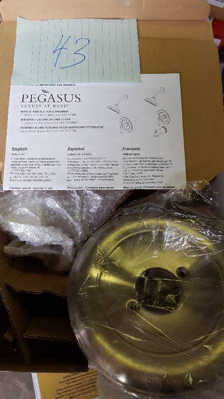lot 43 image: Pegasus Single Handle Tub and Shower