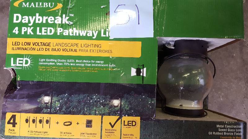 lot 51 image: Malibu Daybreak 4 PK LED Pathway Lights