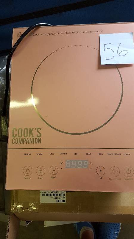 lot 56 image: Cooks Companion Induction Burner Blush