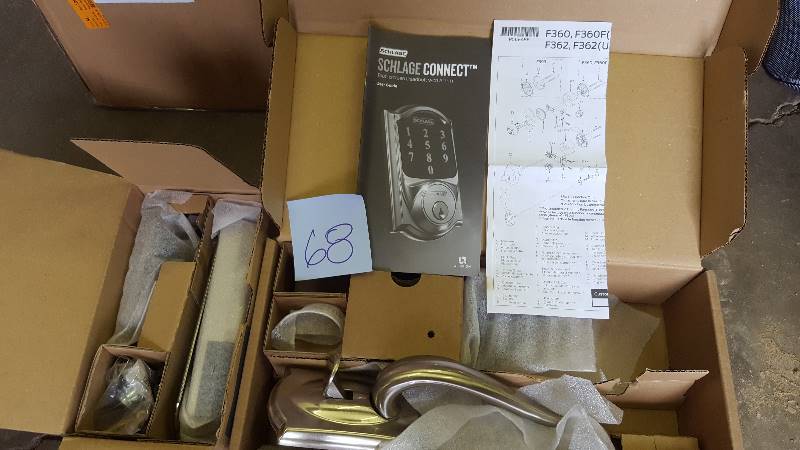 lot 68 image: Schlage Connect touchscreen Deadbolt with Alarm model P515-486