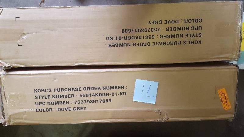 lot 71 image: Lot of 2 Barstools Dove Gray Style Number 55814KDGR-01-KD