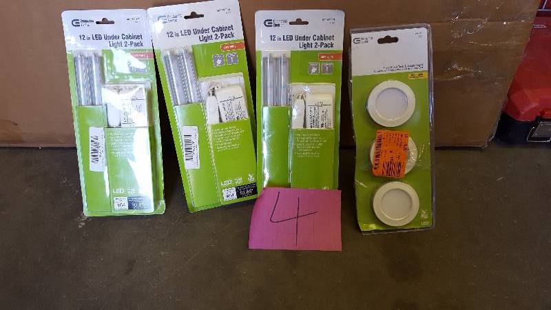 lot 104 image: Lot of assorted Commercial Electric LED Lights