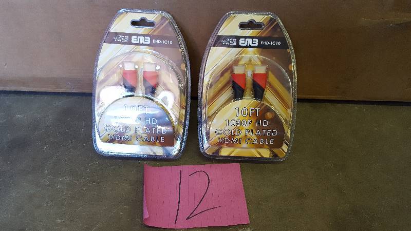 lot 112 image: Lot of 2 10 Ft HDMI Cables