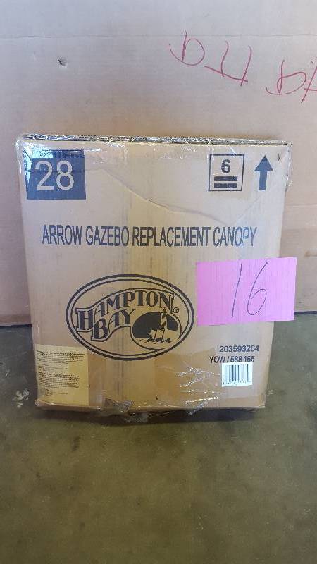 lot 116 image: Hampton Bay Arrow Gazebo Replacement Canopy