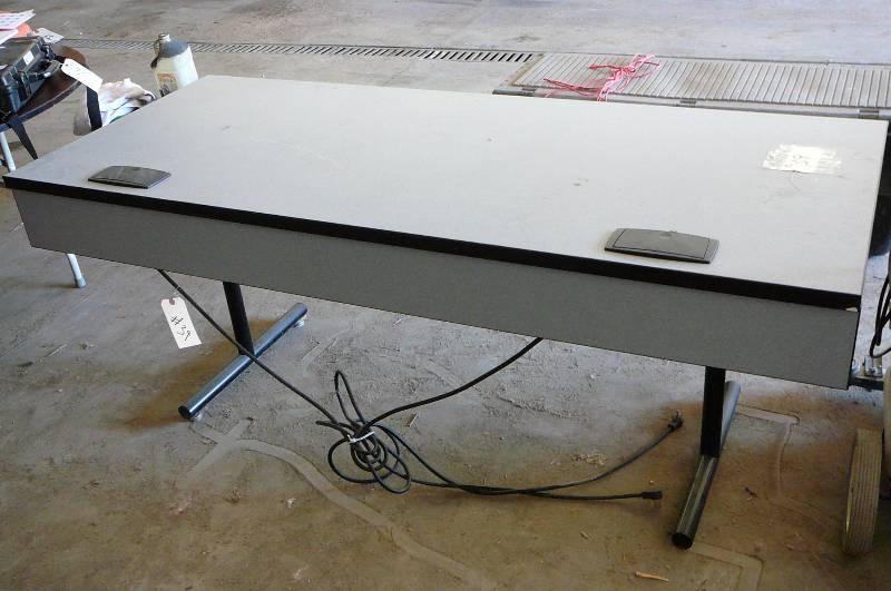 table with power strips