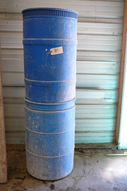 plastic barrels