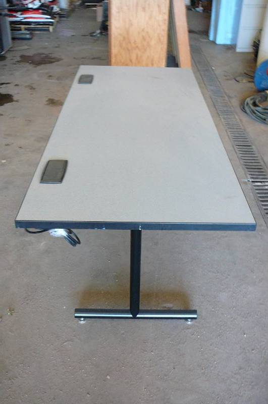 table with power plugs