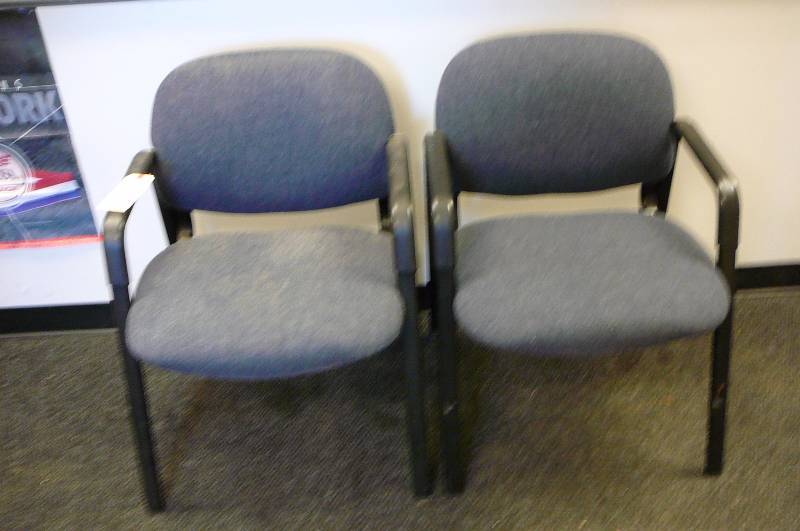 Blue cloth chairs