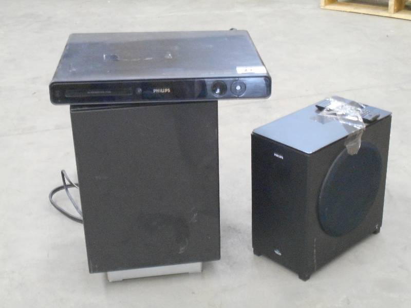 lot 61 image: Philips DVD Player With (2) Speaker...