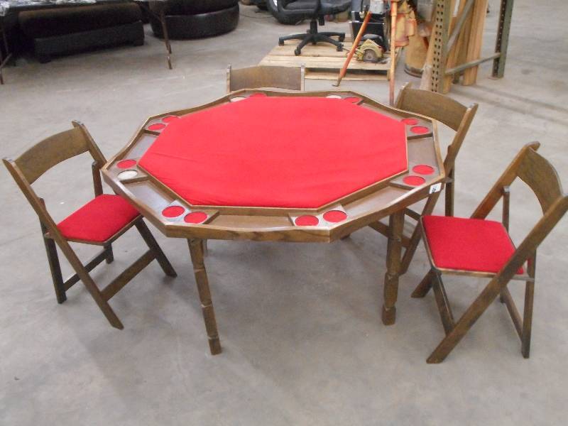 lot 66 image: Nice Vintage Solid Wood Folding Pok...