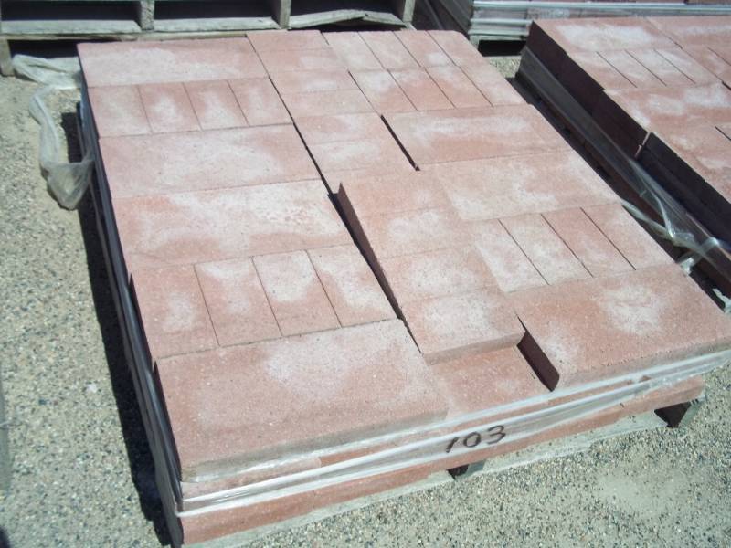 Patio Block Red 1 58Hx7 58Wx15 58L