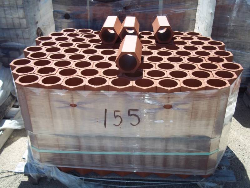 Wine Tiles - Clay - 4 Inside Diameter - 12 length