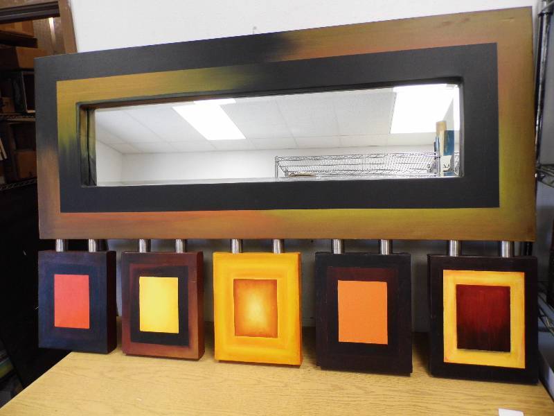 Beveled Mirror & Painting