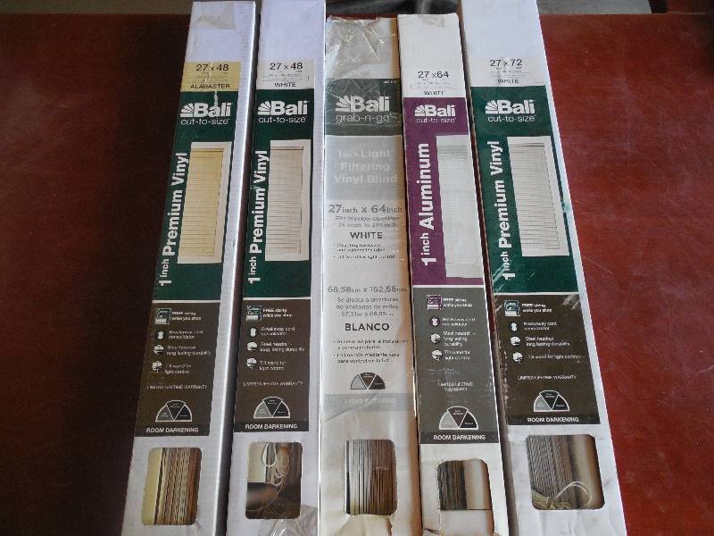 (5) BALI 1 ALUMINUM WINDOW BLIND LOT