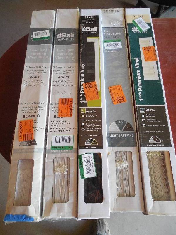 (5) BALI 1 ALUMINUM WINDOW BLIND LOT