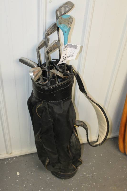 lot 28 image: Northwestern Golf Bag Set