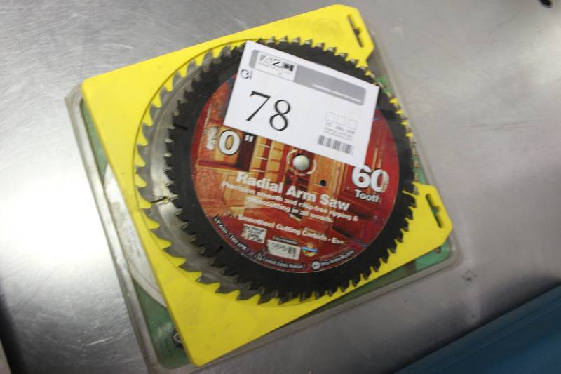 lot 78 image: Lot of (3) Radial Arm Saw Blades