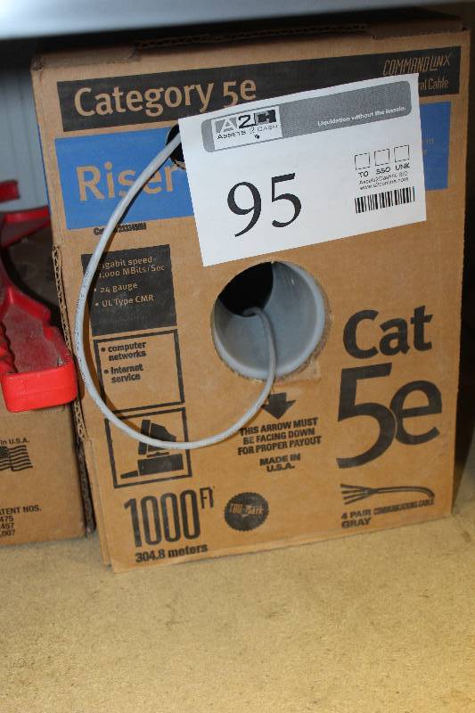 lot 95 image: Box Lot of Cat5e Cable