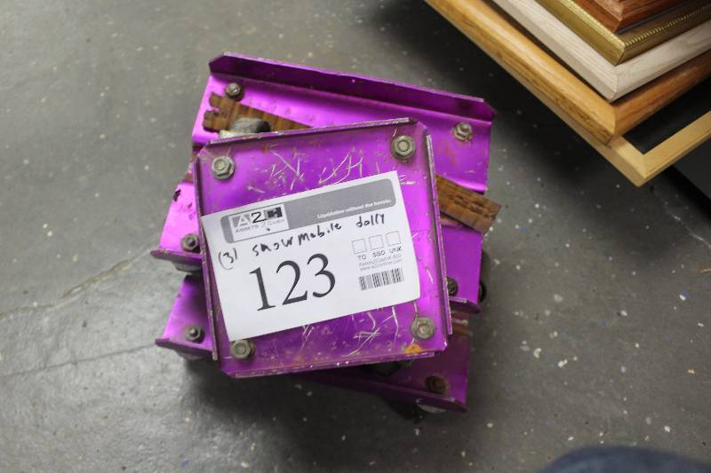 lot 123 image: Lot of (3) Snowmobile Dolly