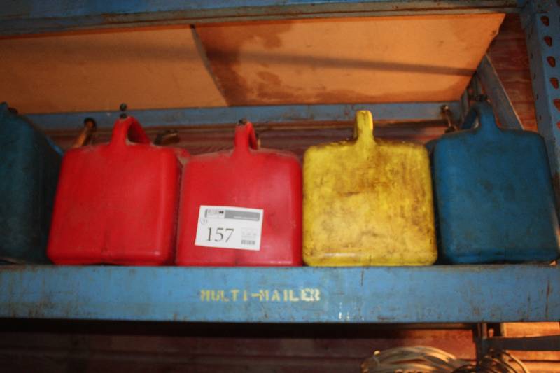 lot 157 image: Lot of (4) Plastic 1-Gallon GasKeroseneDiesel Cans
