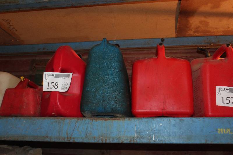 lot 158 image: Lot of (4) Plastic 1-Gallon Gas Cans
