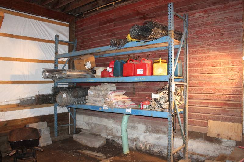 lot 163 image: Tear Drop Pallet Racking Including 2) Uprights AND 6) Crossbeams
