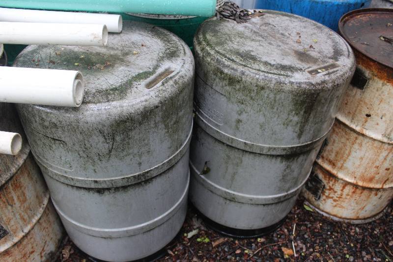 lot 188 image: Lot of (5) Plastic Barrel Approximately 50-Gallon